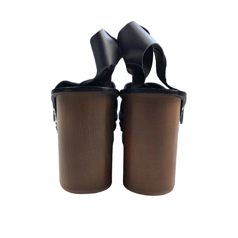 NWT Rag & Bone Hester Navy Leather Platform Sandal 11